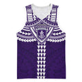 Personalized Fremantle Dockers Basketball Jersey Polynesian Tribal Pattern Heritage Football