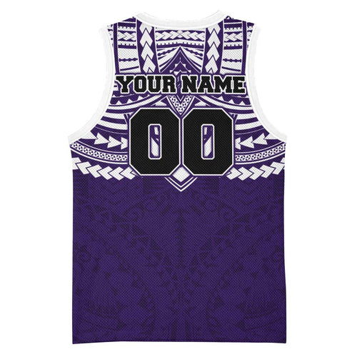 Personalized Fremantle Dockers Basketball Jersey Polynesian Tribal Pattern Heritage Football