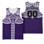 Personalized Fremantle Dockers Basketball Jersey Polynesian Tribal Pattern Heritage Football