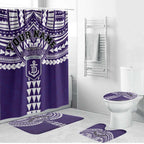 Personalized Fremantle Dockers Bathroom Set Polynesian Tribal Pattern Heritage Football