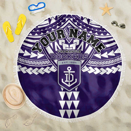 Personalized Fremantle Dockers Beach Blanket Polynesian Tribal Pattern Heritage Football