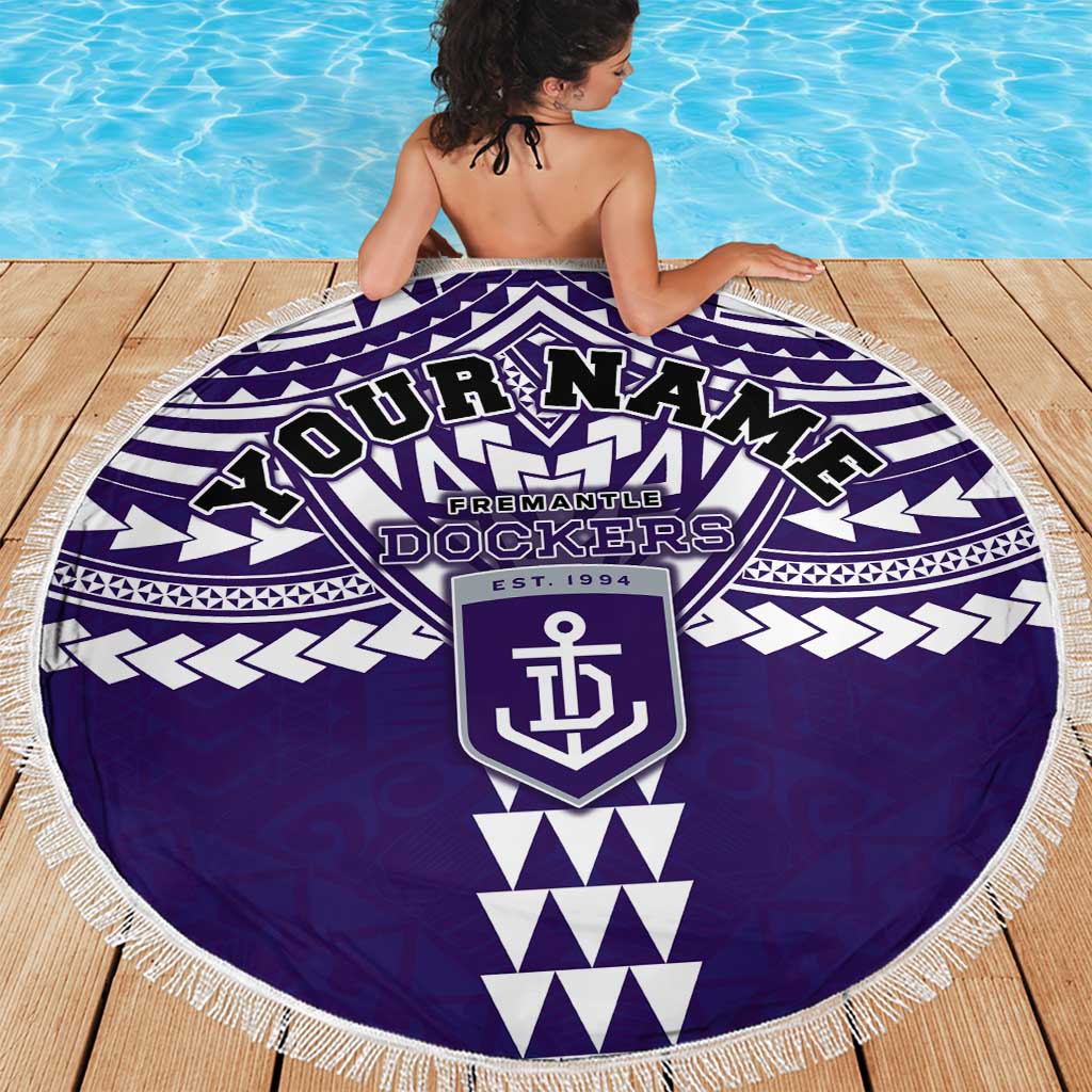 Personalized Fremantle Dockers Beach Blanket Polynesian Tribal Pattern Heritage Football
