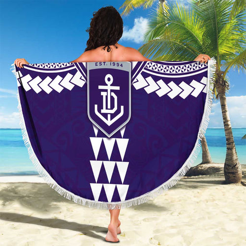 Personalized Fremantle Dockers Beach Blanket Polynesian Tribal Pattern Heritage Football