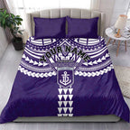 Personalized Fremantle Dockers Bedding Set Polynesian Tribal Pattern Heritage Football