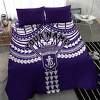Personalized Fremantle Dockers Bedding Set Polynesian Tribal Pattern Heritage Football