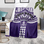 Personalized Fremantle Dockers Blanket Polynesian Tribal Pattern Heritage Football