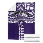 Personalized Fremantle Dockers Blanket Polynesian Tribal Pattern Heritage Football