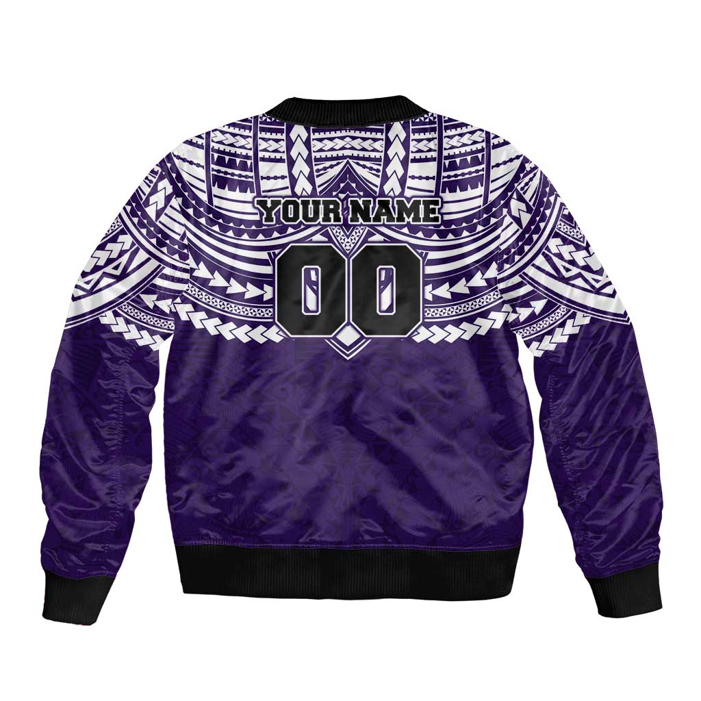 Personalized Fremantle Dockers Bomber Jacket Polynesian Tribal Pattern Heritage Football