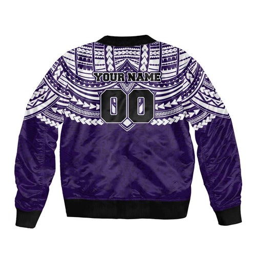 Personalized Fremantle Dockers Bomber Jacket Polynesian Tribal Pattern Heritage Football