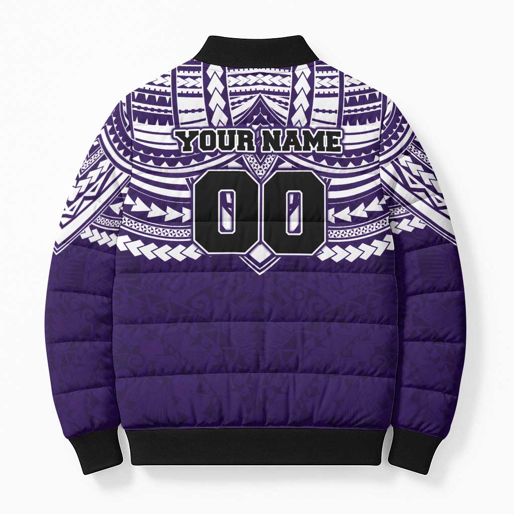 Personalized Fremantle Dockers Bomber Puffer Jacket Polynesian Tribal Pattern Heritage Football