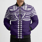 Personalized Fremantle Dockers Bomber Puffer Jacket Polynesian Tribal Pattern Heritage Football