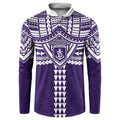 Personalized Fremantle Dockers Button Sweatshirt Polynesian Tribal Pattern Heritage Football