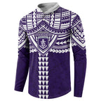 Personalized Fremantle Dockers Button Sweatshirt Polynesian Tribal Pattern Heritage Football