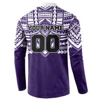 Personalized Fremantle Dockers Button Sweatshirt Polynesian Tribal Pattern Heritage Football