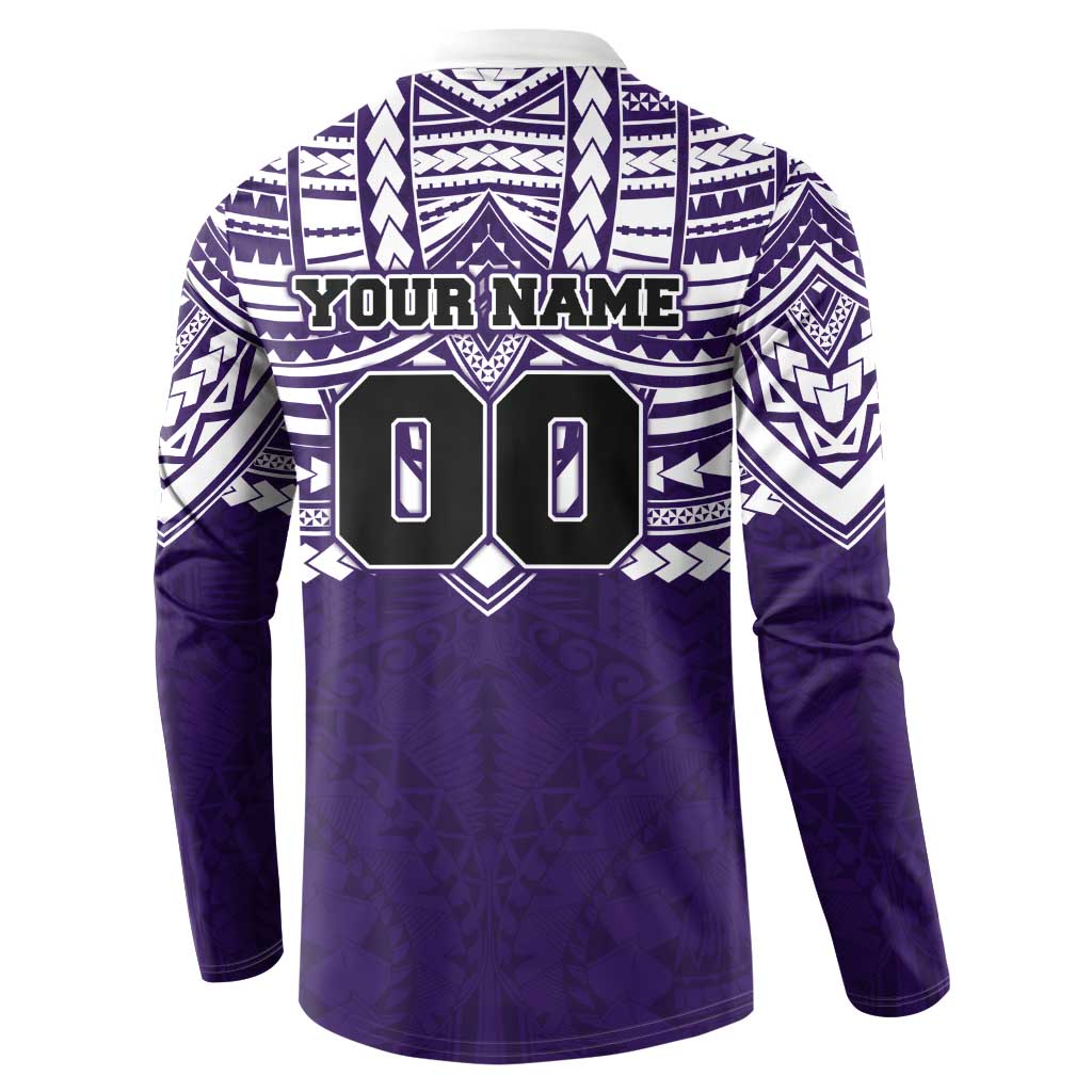 Personalized Fremantle Dockers Button Sweatshirt Polynesian Tribal Pattern Heritage Football