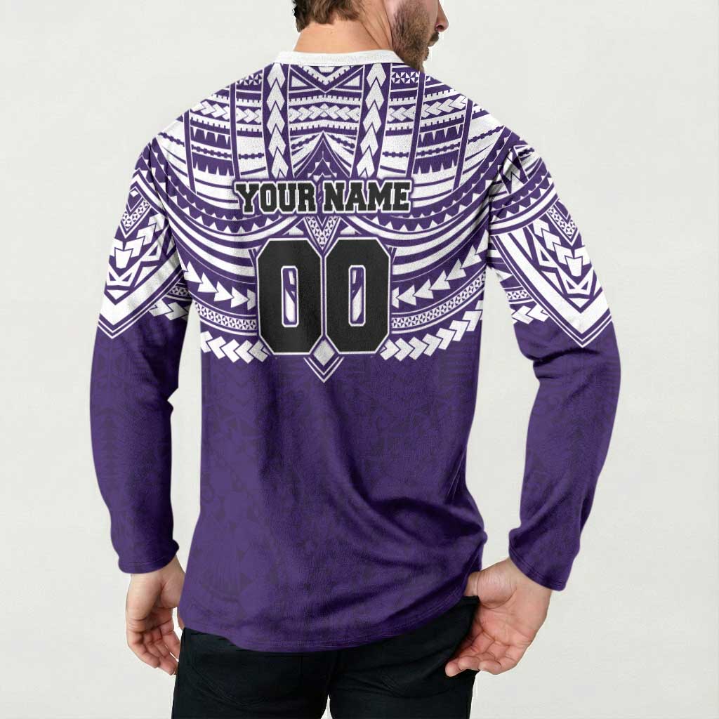 Personalized Fremantle Dockers Button Sweatshirt Polynesian Tribal Pattern Heritage Football