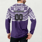Personalized Fremantle Dockers Button Sweatshirt Polynesian Tribal Pattern Heritage Football