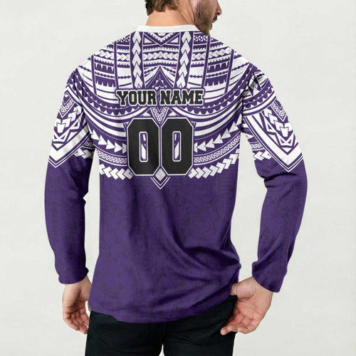 Personalized Fremantle Dockers Button Sweatshirt Polynesian Tribal Pattern Heritage Football