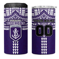Personalized Fremantle Dockers 4 in 1 Can Cooler Tumbler Polynesian Tribal Pattern Heritage Football