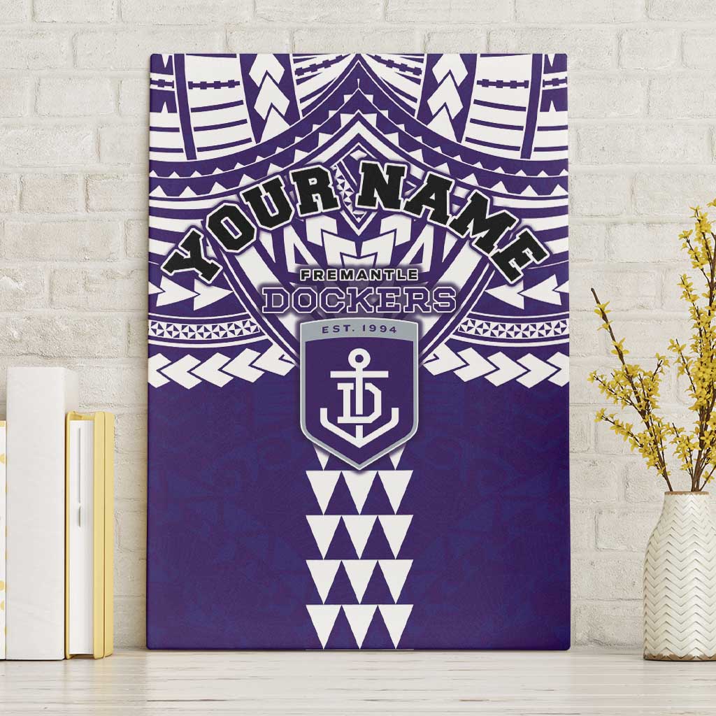 Personalized Fremantle Dockers Canvas Wall Art Polynesian Tribal Pattern Heritage Football