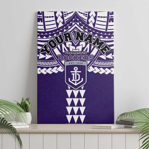 Personalized Fremantle Dockers Canvas Wall Art Polynesian Tribal Pattern Heritage Football