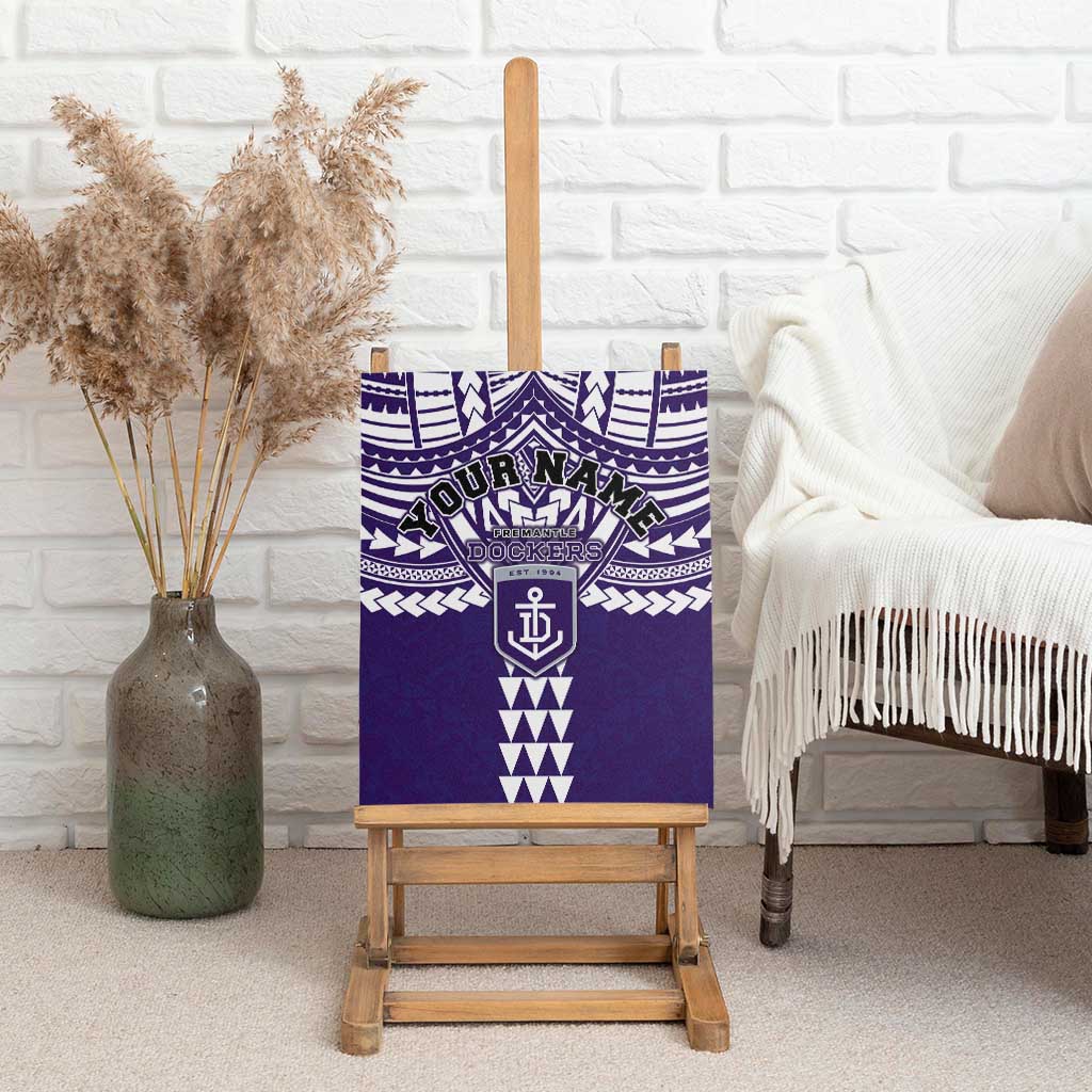 Personalized Fremantle Dockers Canvas Wall Art Polynesian Tribal Pattern Heritage Football