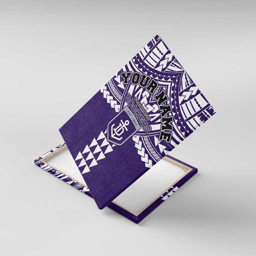 Personalized Fremantle Dockers Canvas Wall Art Polynesian Tribal Pattern Heritage Football