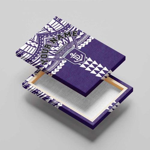 Personalized Fremantle Dockers Canvas Wall Art Polynesian Tribal Pattern Heritage Football