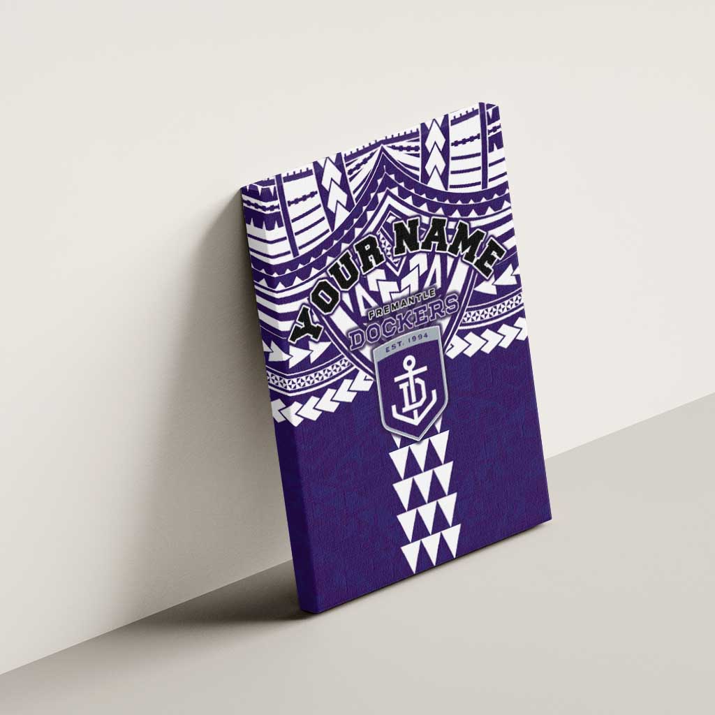 Personalized Fremantle Dockers Canvas Wall Art Polynesian Tribal Pattern Heritage Football