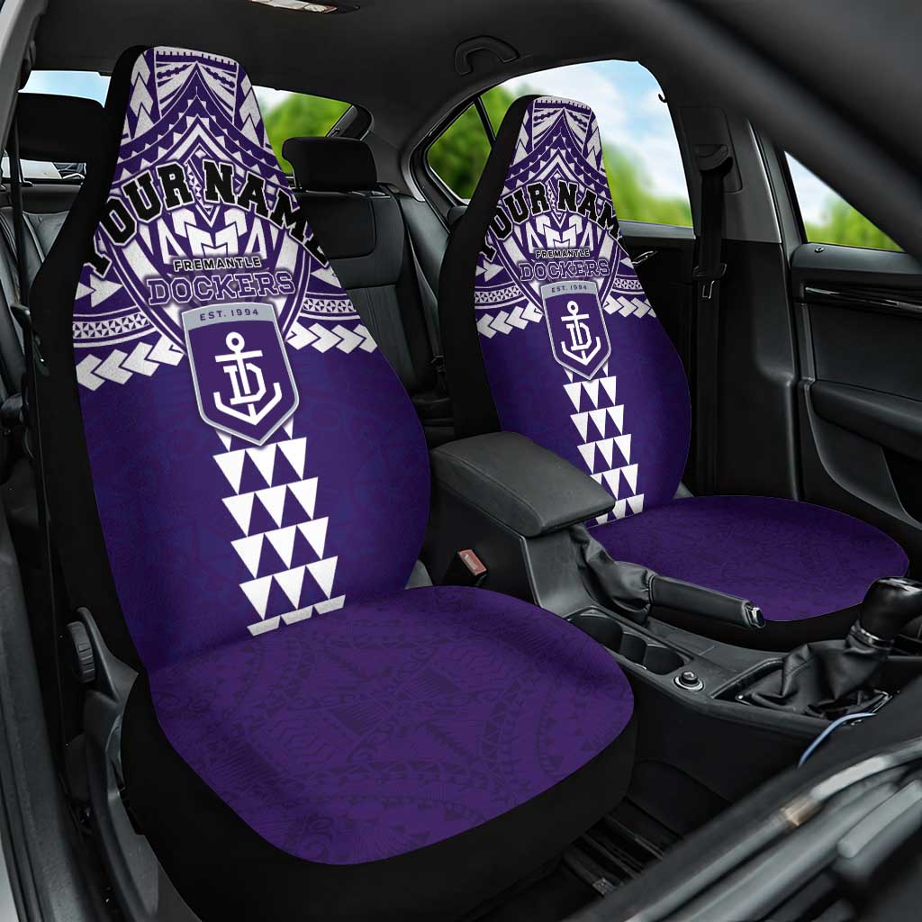 Personalized Fremantle Dockers Car Seat Cover Polynesian Tribal Pattern Heritage Football