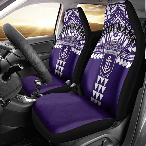 Personalized Fremantle Dockers Car Seat Cover Polynesian Tribal Pattern Heritage Football