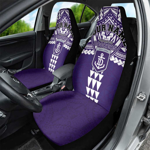 Personalized Fremantle Dockers Car Seat Cover Polynesian Tribal Pattern Heritage Football