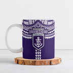Personalized Fremantle Dockers Ceramic Mug Polynesian Tribal Pattern Heritage Football