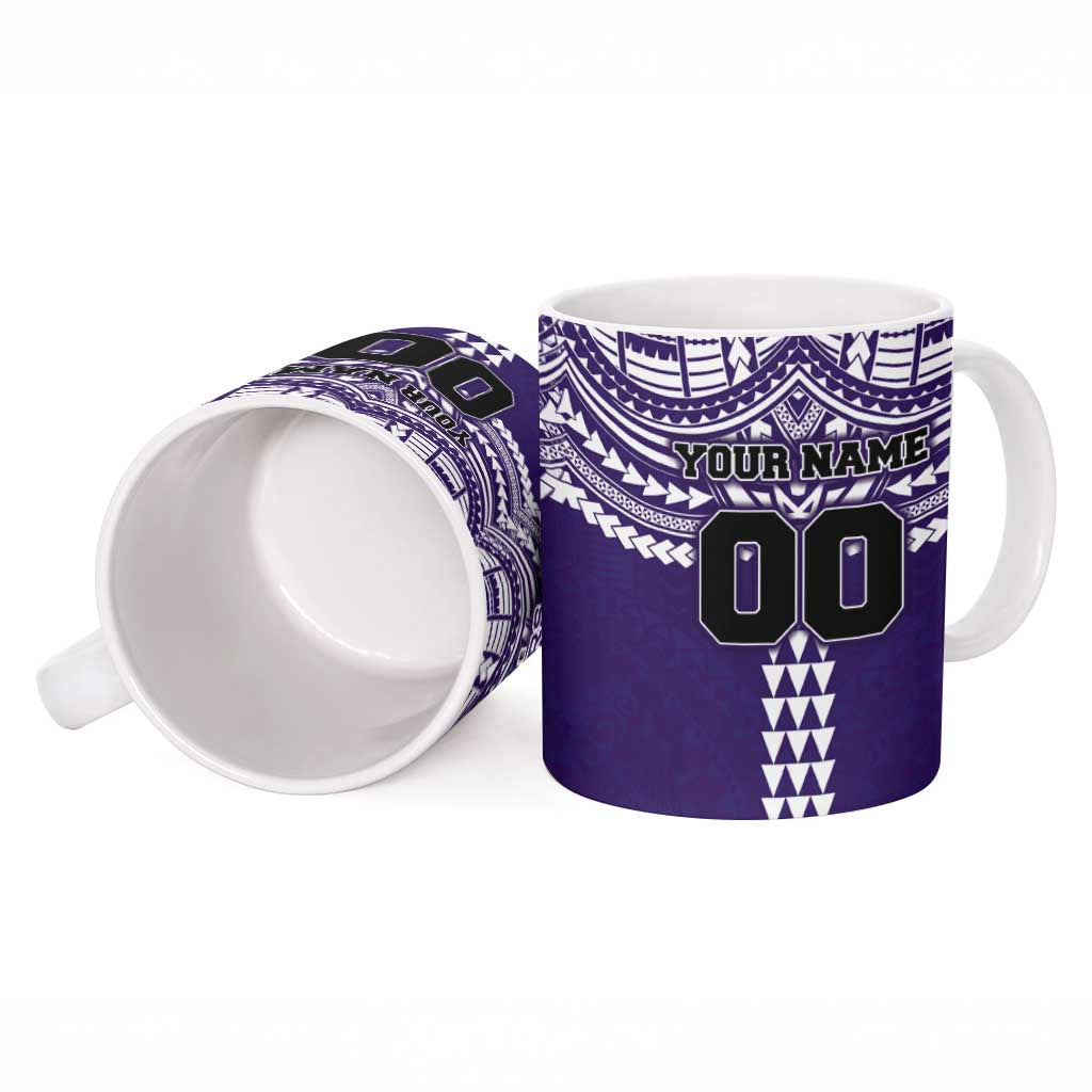 Personalized Fremantle Dockers Ceramic Mug Polynesian Tribal Pattern Heritage Football