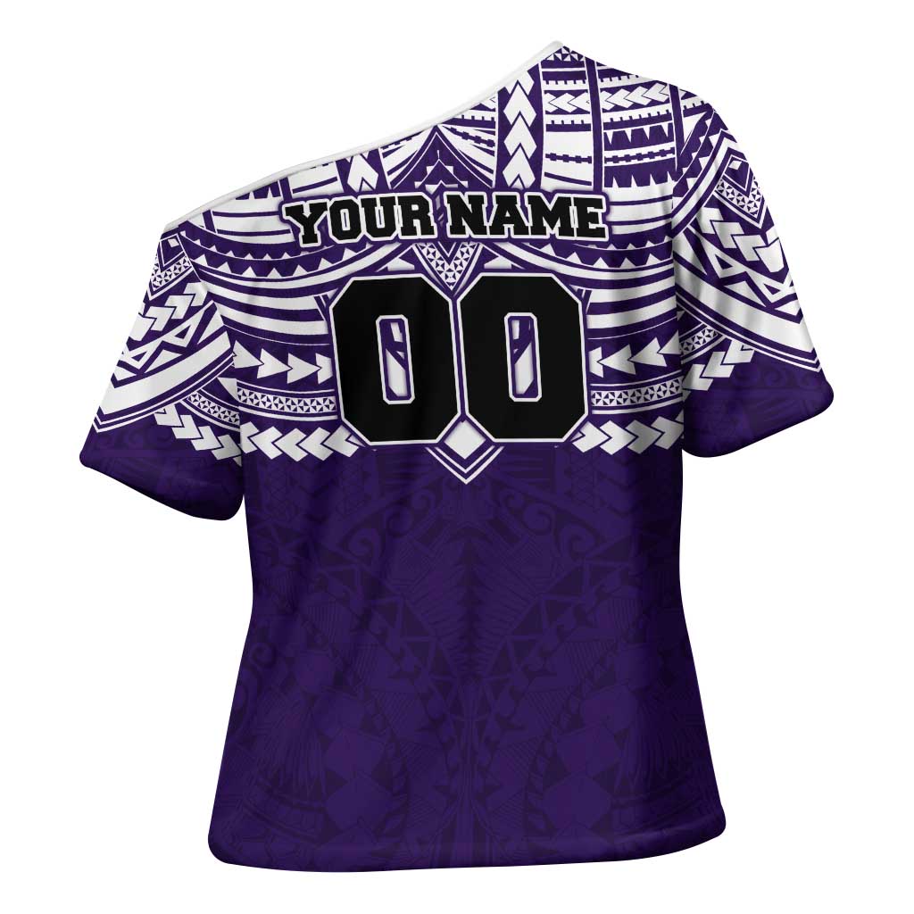Personalized Fremantle Dockers Cross Shoulder Shirt Polynesian Tribal Pattern Heritage Football