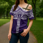 Personalized Fremantle Dockers Cross Shoulder Shirt Polynesian Tribal Pattern Heritage Football