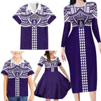 Personalized Fremantle Dockers Family Matching Long Sleeve Bodycon Dress and Hawaiian Shirt Polynesian Tribal Pattern Heritage Football
