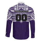 Personalized Fremantle Dockers Family Matching Long Sleeve Bodycon Dress and Hawaiian Shirt Polynesian Tribal Pattern Heritage Football
