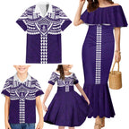 Personalized Fremantle Dockers Family Matching Mermaid Dress and Hawaiian Shirt Polynesian Tribal Pattern Heritage Football
