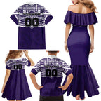 Personalized Fremantle Dockers Family Matching Mermaid Dress and Hawaiian Shirt Polynesian Tribal Pattern Heritage Football