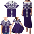 Personalized Fremantle Dockers Family Matching Puletasi and Hawaiian Shirt Polynesian Tribal Pattern Heritage Football