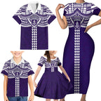 Personalized Fremantle Dockers Family Matching Short Sleeve Bodycon Dress and Hawaiian Shirt Polynesian Tribal Pattern Heritage Football