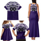 Personalized Fremantle Dockers Family Matching Tank Maxi Dress and Hawaiian Shirt Polynesian Tribal Pattern Heritage Football