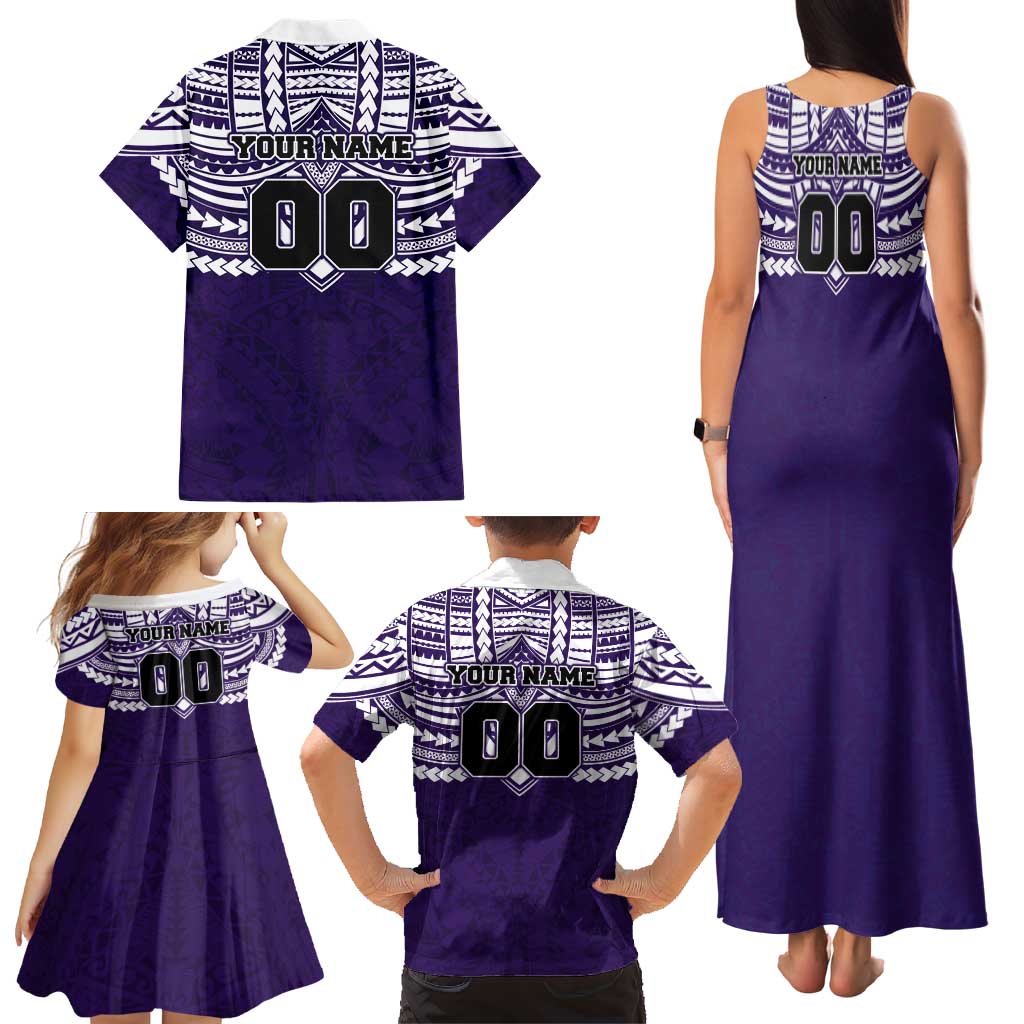 Personalized Fremantle Dockers Family Matching Tank Maxi Dress and Hawaiian Shirt Polynesian Tribal Pattern Heritage Football