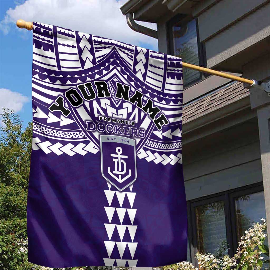 Personalized Fremantle Dockers Garden Flag Polynesian Tribal Pattern Heritage Football