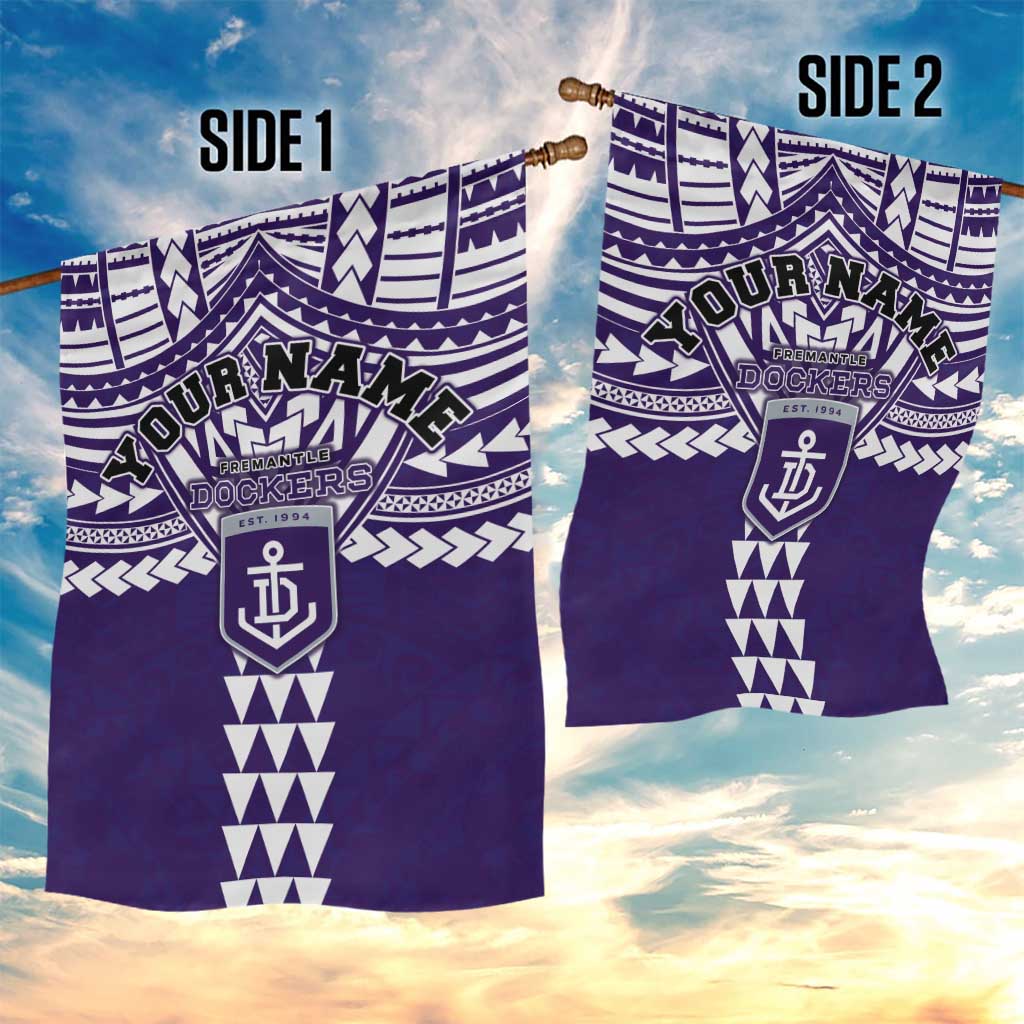 Personalized Fremantle Dockers Garden Flag Polynesian Tribal Pattern Heritage Football