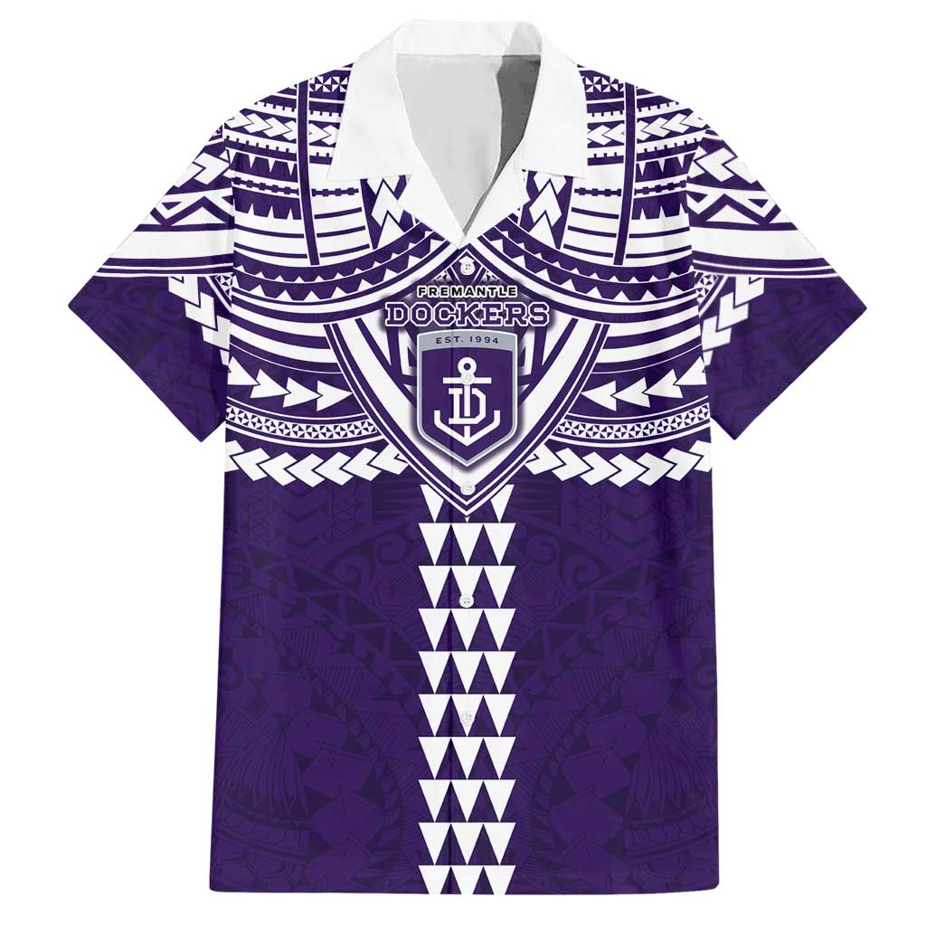 Personalized Fremantle Dockers Hawaiian Shirt Polynesian Tribal Pattern Heritage Football