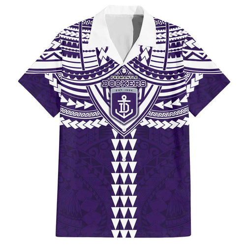Personalized Fremantle Dockers Hawaiian Shirt Polynesian Tribal Pattern Heritage Football