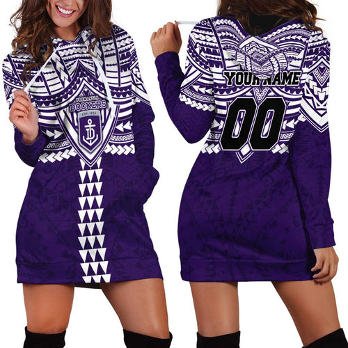 Personalized Fremantle Dockers Hoodie Dress Polynesian Tribal Pattern Heritage Football