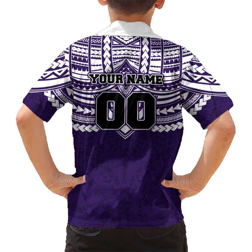 Personalized Fremantle Dockers Kid Hawaiian Shirt Polynesian Tribal Pattern Heritage Football